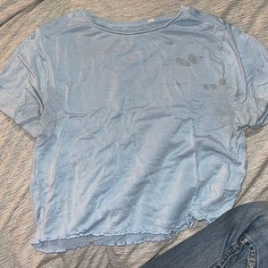 Baby blue crop top